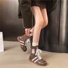 Retro Brown Suede Thick Bottom Ankle Boots Women 2025 Winter Comfort Non Slip Lace Up Flats Sneakers Woman's Y2K Casual Shoes