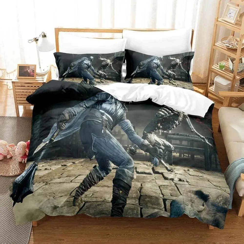 Dark Souls 3 Bedding Set Single Twin Full Queen King Size Bed Set Adult Kid Bedroom Duvetcover Sets 3D Print Anime Bed Sheet Set