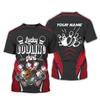 3D Printed Men's Entertainment Bowling Game T-shirt, Bowling Series Daily Casual T-shirt Top