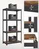SONGMICS Shelving Unit, 40 x 80 x 160 cm, 520 kg Load Capacity (130 kg per Shelf), Industrial, Adjustable Storage Shelves, for Living Room, Kitchen