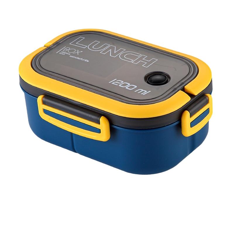 Портативный герметичный ланч-бокс бенто с двойным слоем, микроволновой, контейнер для детской еды с приборами, кухонные аксессуары