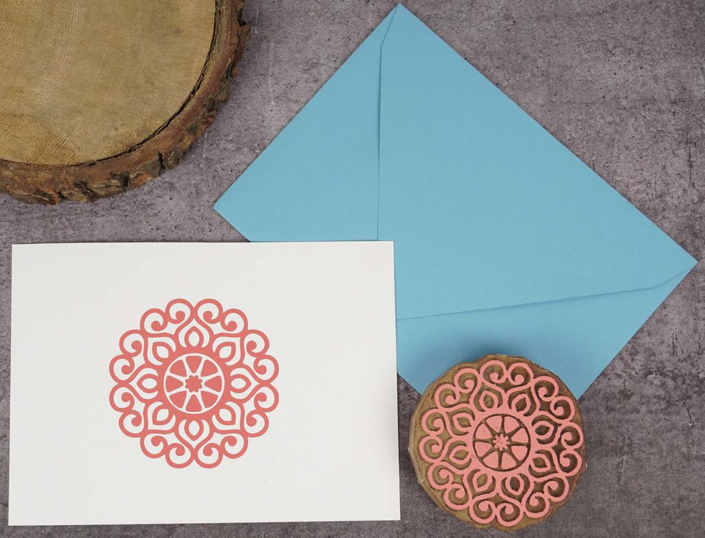 IBA Indianbeautifulart Textile Printing Block Mandala Hand Carved Wooden Stamp Wood Block Printing Textile Stamps For Fabric  Pottery Blocks-3