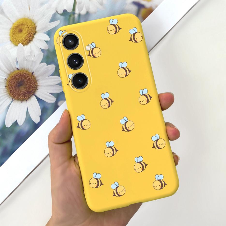 Чехол для Samsung Galaxy A55 Красивый мультяшный дизайн Девочки Подсолнух Мягкий ТПУ Чехол для телефона Для Samsung A15 A25 A35 A55 5G Fundas Coque