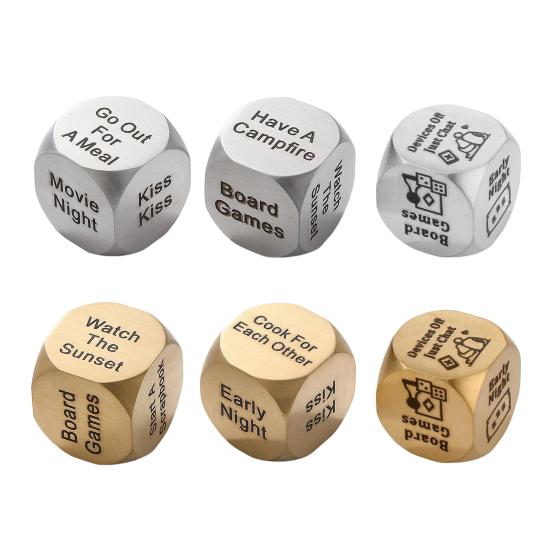 Дата Вечер Идеи Решающие Кости Портативные Нержавеющая Сталь Взрослые Пары Решающие Кости День Святого Валентина Годовщина Девушка Парень Муж Жена Подарок