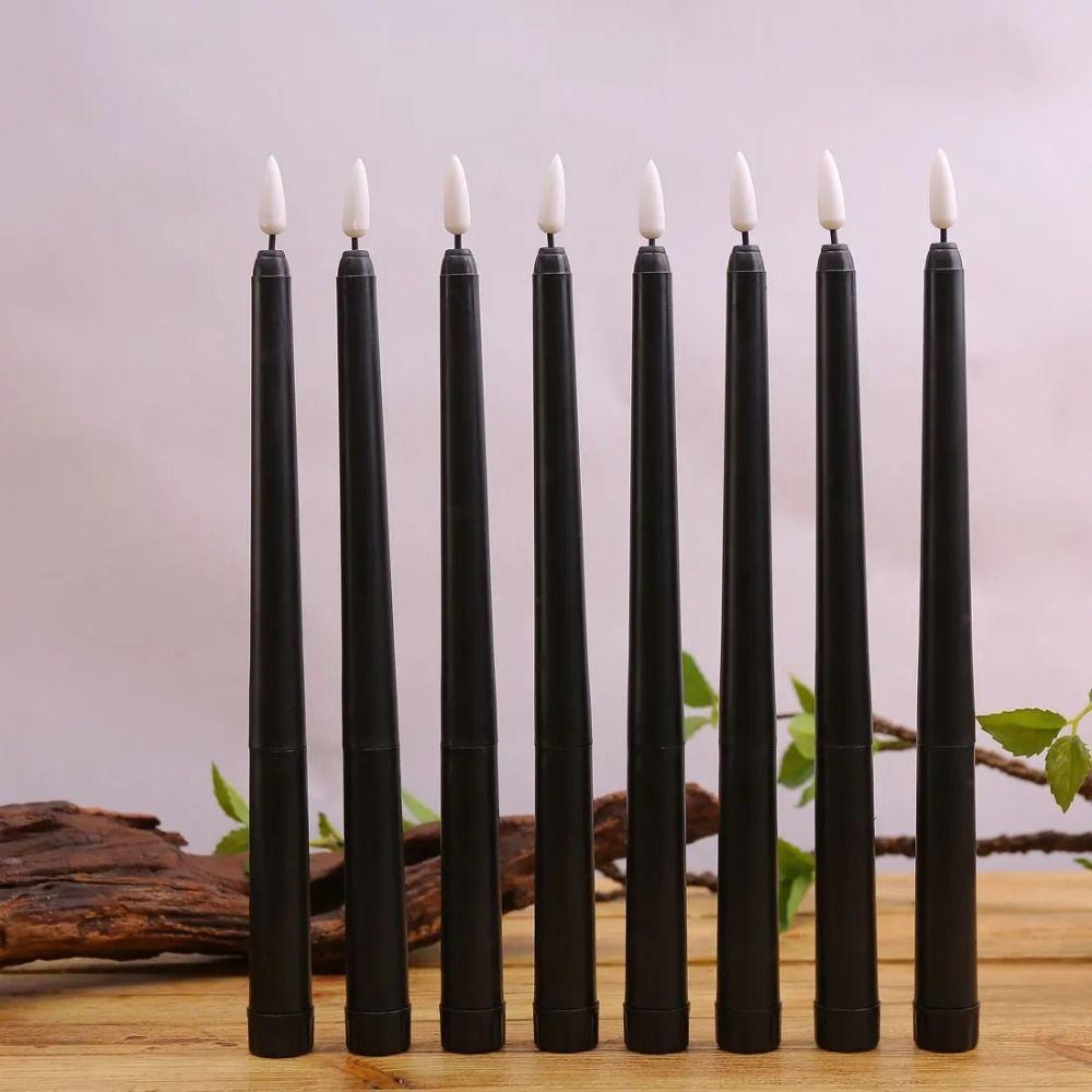 Battery Operated Flameless Taper Candles with Flickering Flame Atmosphere Light Led Candles Church