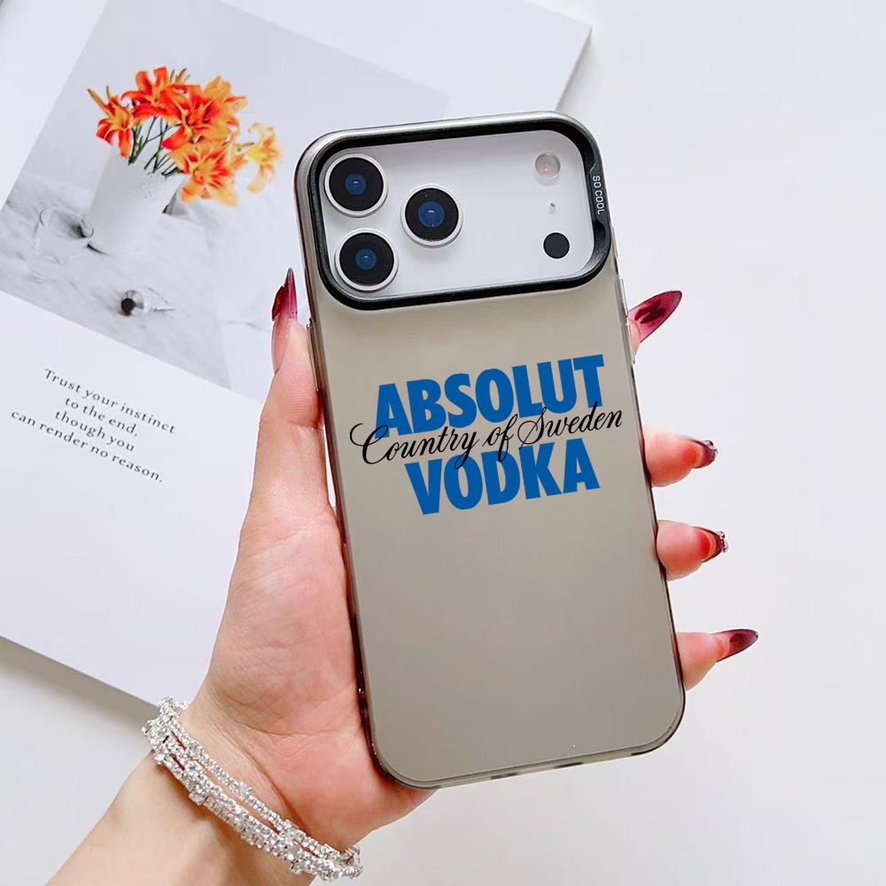 КРУТОЙ Чехол для телефона COOL A-AbsolutS V-VodkaS Для iPhone 17 16 15 14 13 12 11 Pro Max Air Матовый Лазерный Аврора Ударопрочный Funda