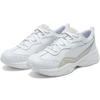 Puma Женские Cilia Lux 'Белый Серебристый' (женские размеры) Белые / Белые / Серебристые Повседневная Обувь 370282 05