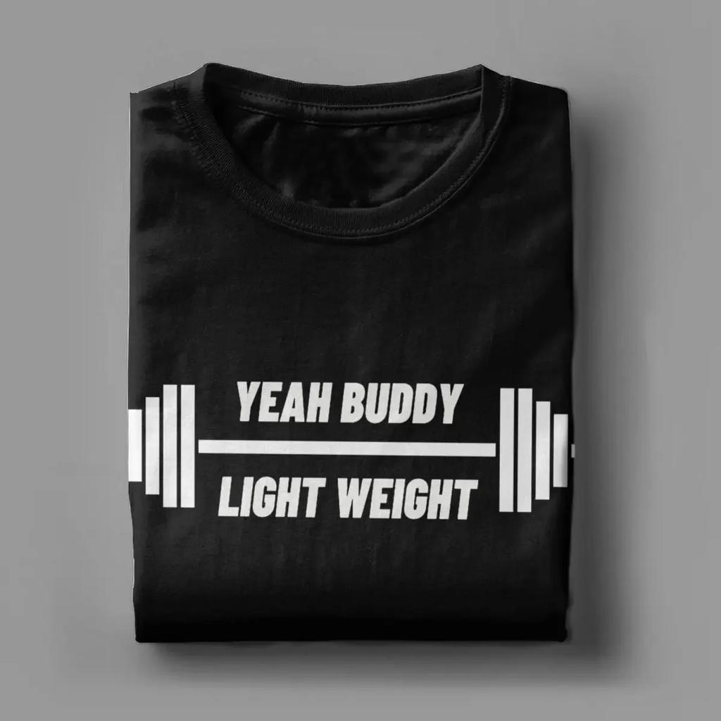 Мужские легкие футболки Yeah Buddy, 100% хлопок, потрясающие футболки с коротким рукавом и круглым воротником, новое поступление футболок