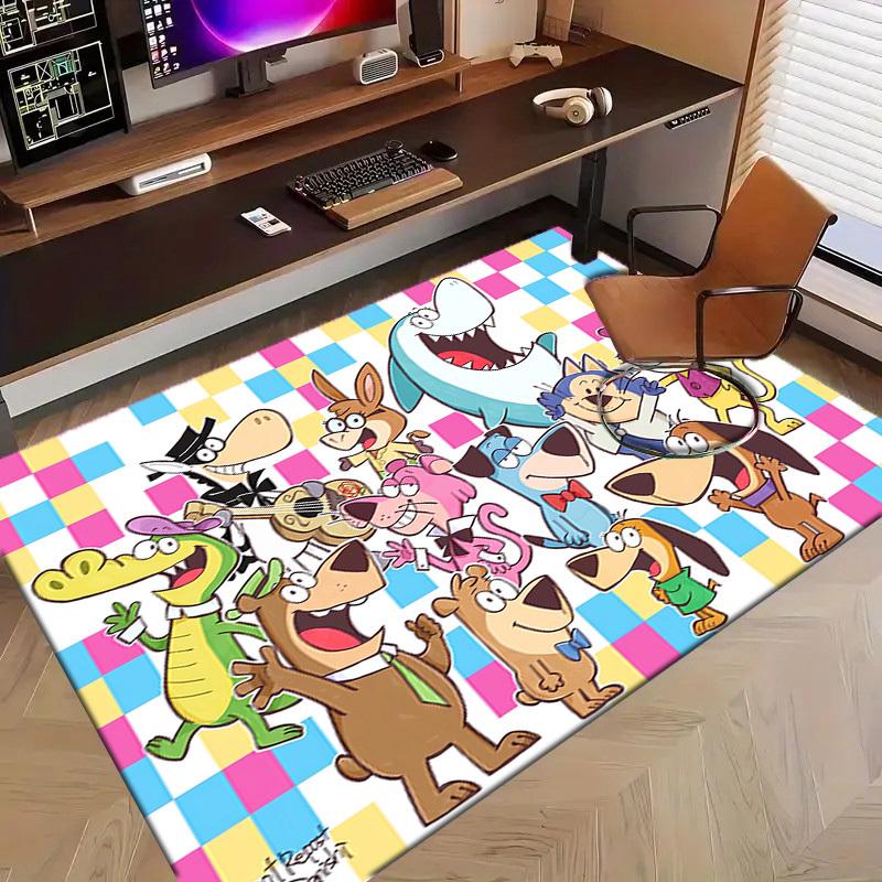 1pc Office Carpet Chair Mats Cartoon Animal Party Perfect for Office Chairs, Living Rooms, Or Bedrooms,Polyester Carpet.HDT162