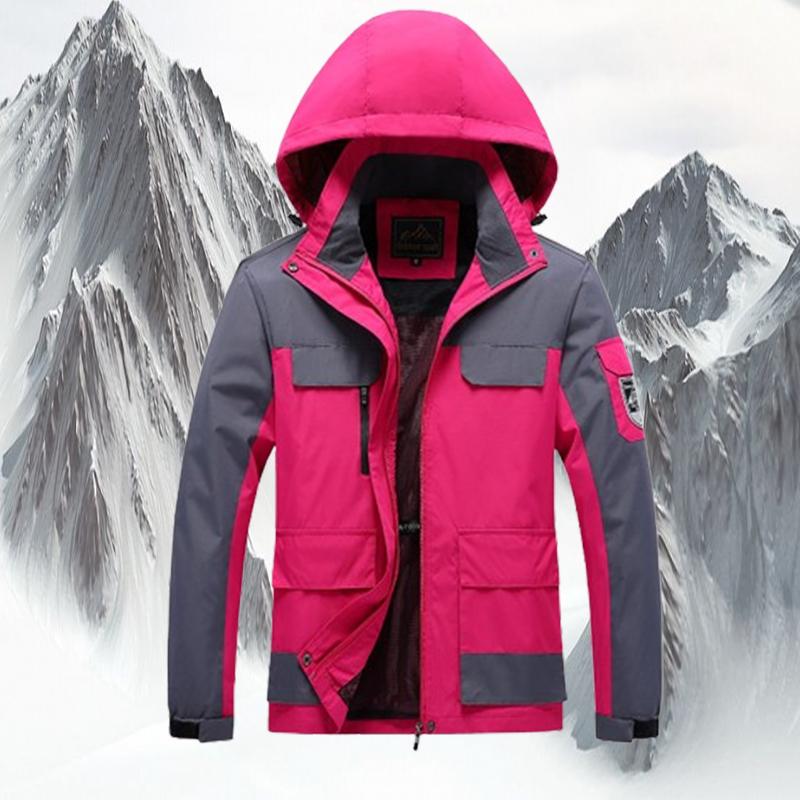 Women Waterproof Hood Outdoor Jackets Hiking Sports Coats Windproof Outwear Clothes