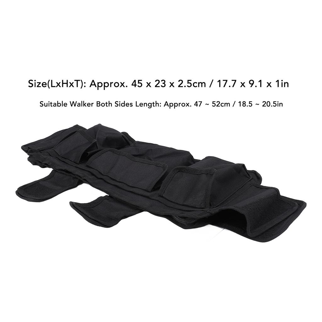 Сумка для ходьбы для пожилых людей, складная сумка для хранения ходунков из ткани Оксфорд с несколькими карманами