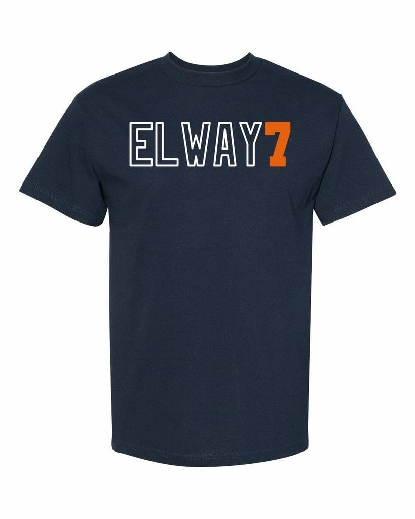 DENVER Name And Number Elway #7 Unisex T-Shirt S-XL FREE S&H!