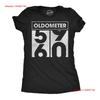 Женская забавная футболка Oldometer 59 to 60 Саркастический день рождения Новинка винтажный Стираный Универсальная дизайнерская одежда
