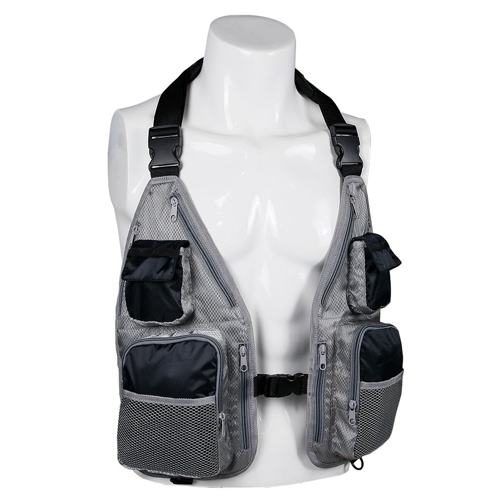 Ultra-light Fishing Vest Men Women Breathable Adjustable Waistcoat with Pockets D Rings for Boating