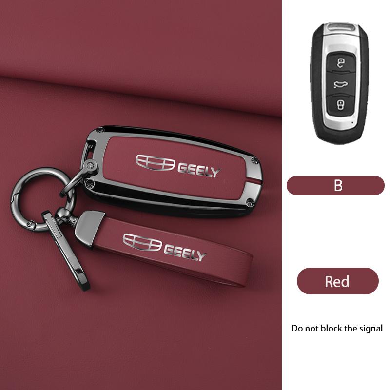 Чехол-брелок для авто из цинкового сплава Корпус Подходит для Geely Emgrand X7 Gs Gx3 Gt Gc9 Ec7 Gc715 Ec718 Englon Sc3 Atlas Pro Бесключевые Автоаксессуары