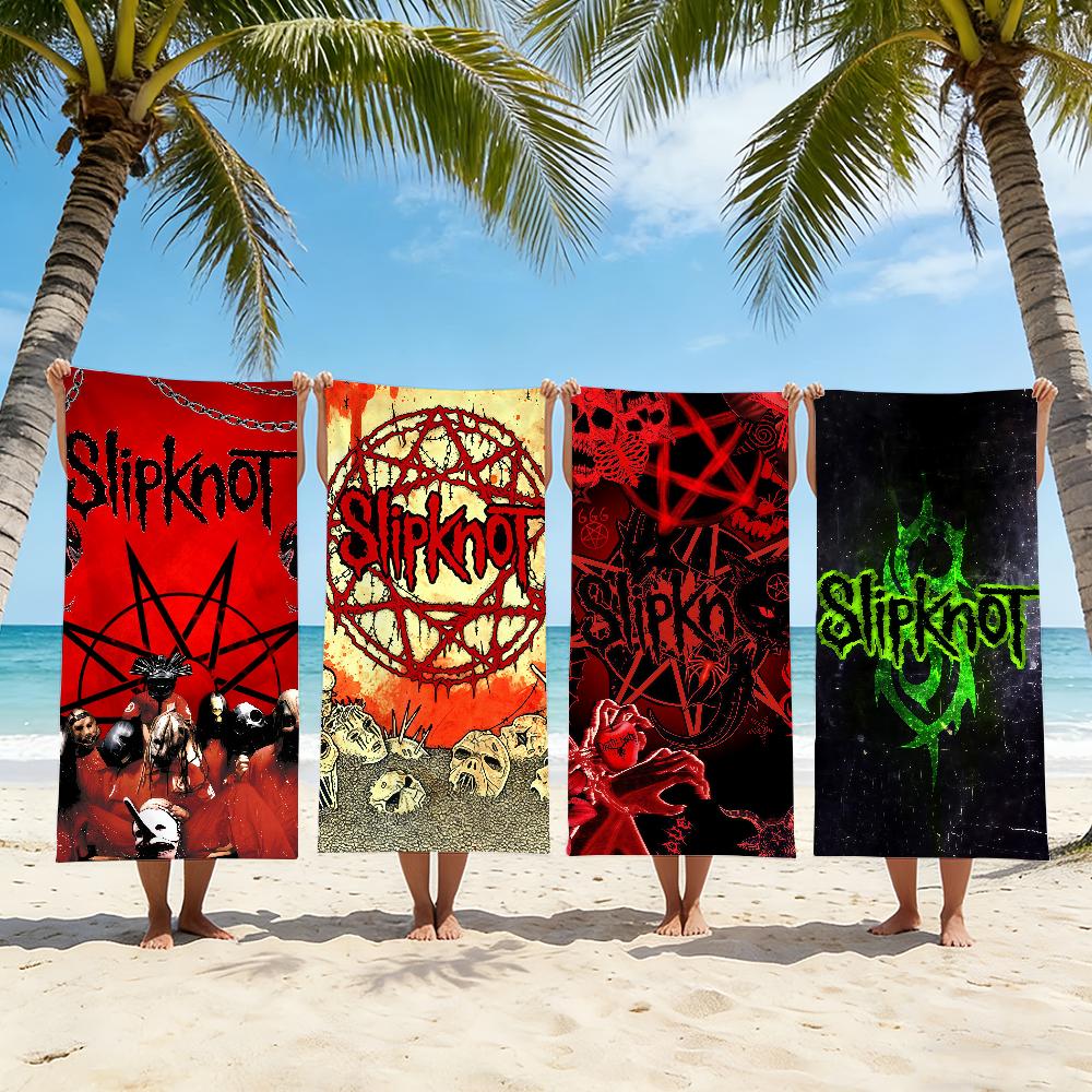 Rock Band S-Slipknot Полотенце Пляжное Полотенце Дорожное Легкое Приятное для Кожи Для Бассейна Пляжа Кемпинга Круиза Лето