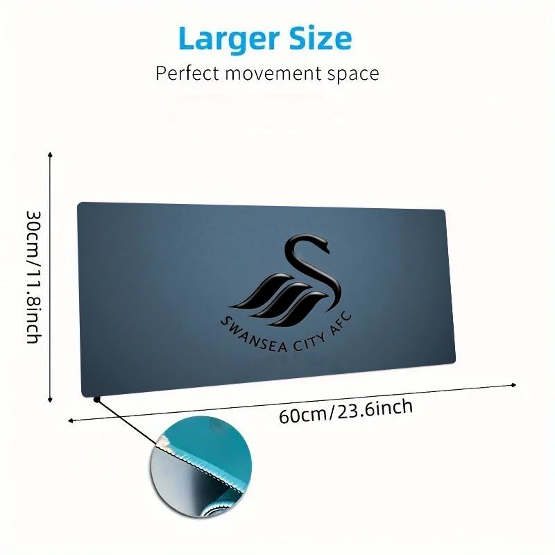 Swansea City AFC Print Cushion Non-slip Laptop Tablet Big Mousepad XXL Mat Mini PC Playmat With Lock edge