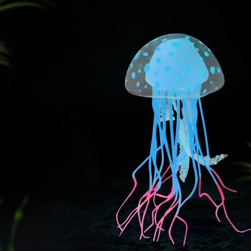 Новый! Силиконовые светящиеся медузы флуоресцентные искусственные медузы украшения для аквариума ландшафтный дизайн