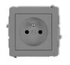 Deco Single Socket Z/U 2P+Z Matte Gray 27Dgp-1Zp