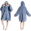 Зимний теплый флисовый халат с капюшоном для женщин, однотонный большой размер, рукава-одеяла, флисовые теплые толстовки с капюшоном, кофты, гигантское одеяло для телевизора, женский халат с капюшоном