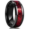 Fashion Men Gold Color Titanium Steel Celtic Dragon Rings Inlay Blue Carbon Fiber Rings For Men Wedding Jewelry Drop Shipping
