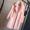 Autumn and Winter New Imitation Fur Imitation Mink Coat Women's Medium and Long Plush Coat Warm Thickened Coat