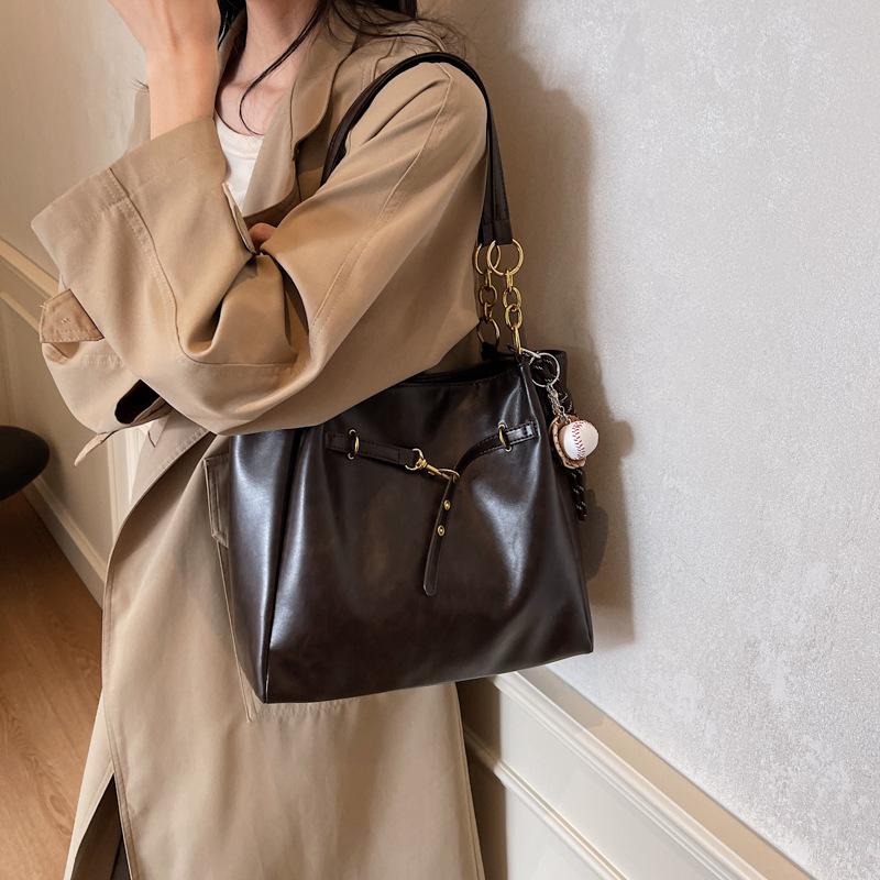 Сумка-тоут в стиле ретро Yadan, большая вместимость, универсальная, простая, подмышечная сумка, повседневная, наплечная сумка High Sense