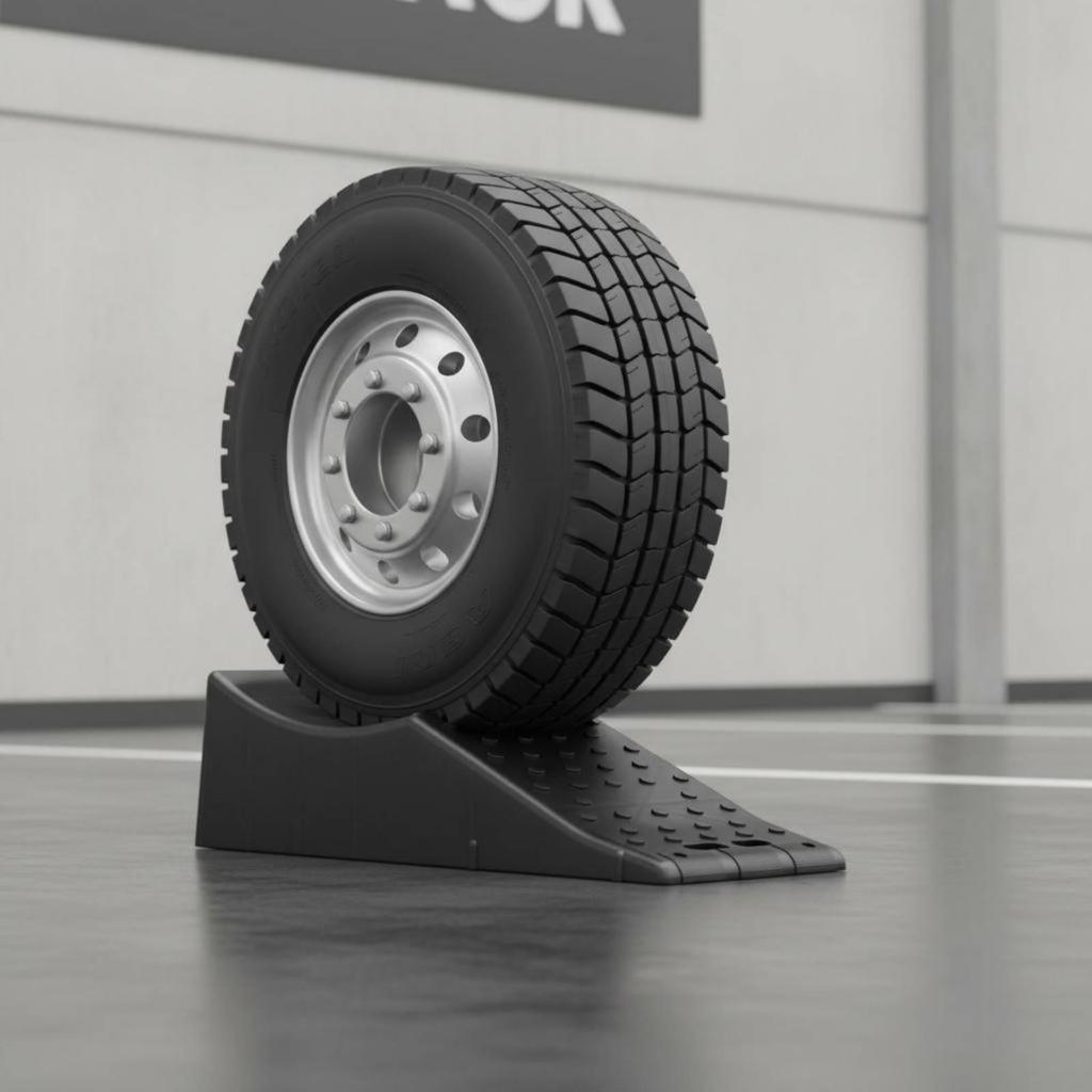 Tire Chock Portable Wheel Heavy-Duty for Tow Vehicle Loading, Garage