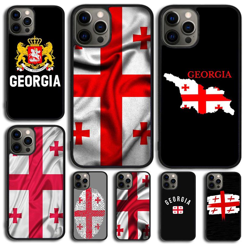 Чехол для телефона с флагом Грузии для iPhone 17 Air 16 15 14 13 12 11 Pro Max Plus Max Cover Shell coque