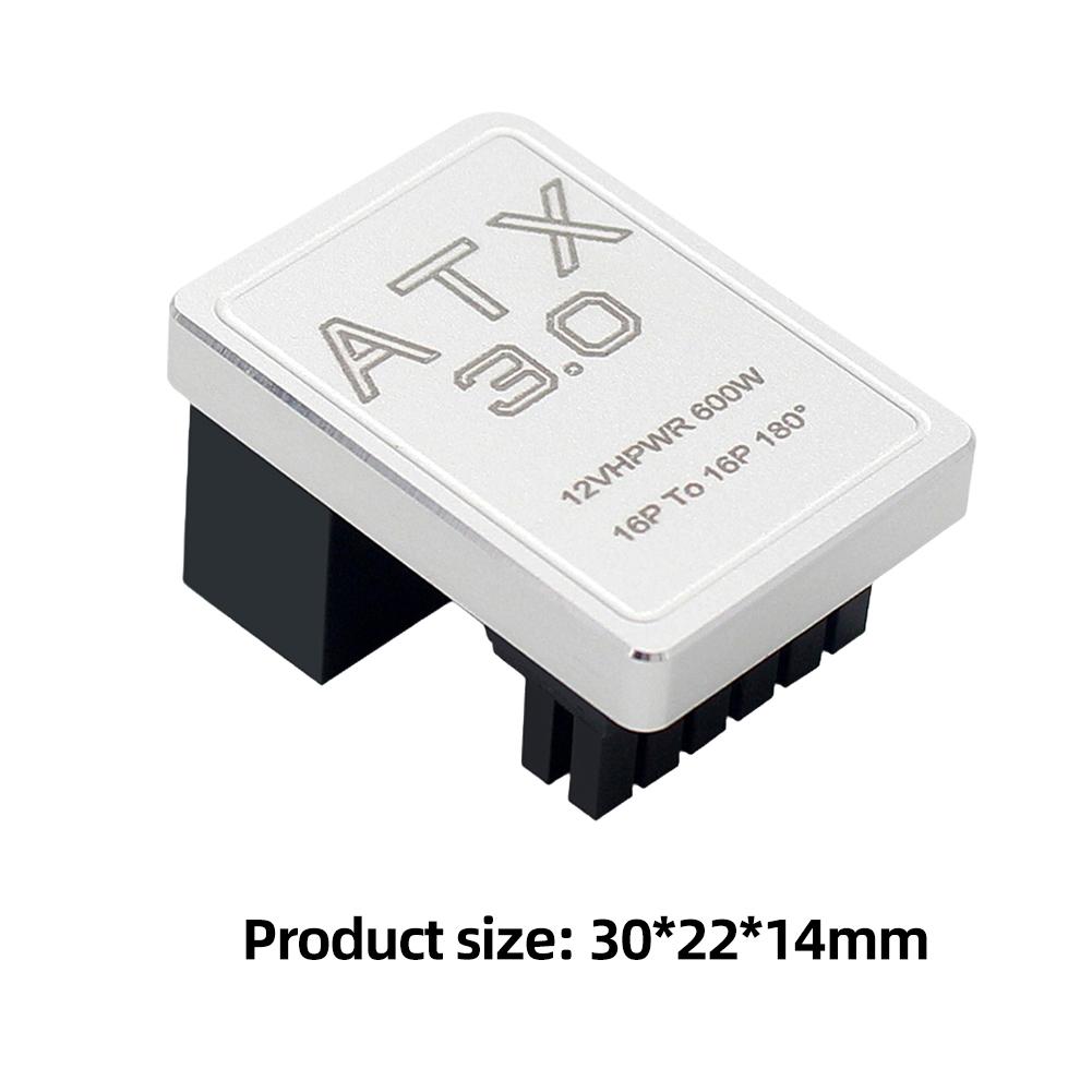 12+4 16P к 16P угловой поворотный разъем 600 Вт адаптер поворота направления блок питания ATX3.0 2VHPWR для видеокарты PCIe5.0