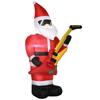 Christmas Decoration Inflatable Santa Claus Outdoor Christmas Decoration, Incl. Blower, 140 m, Red + White