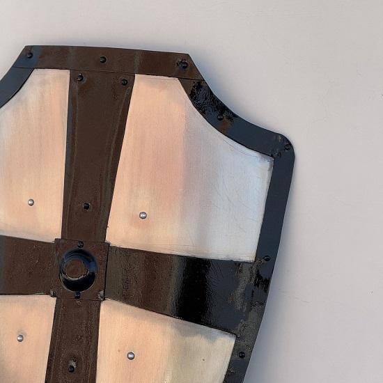 Средневековый черный крест тамплиера металлический щит щит для ЛАРП косплея дисплейный щит костюм на Хэллоуин