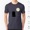 Cute Hand Drawn Cat T Shirt Cotton Men Women DIY Print Cat Black White Funny Meme Character Flat Kitty Cartoon Kitten Animal