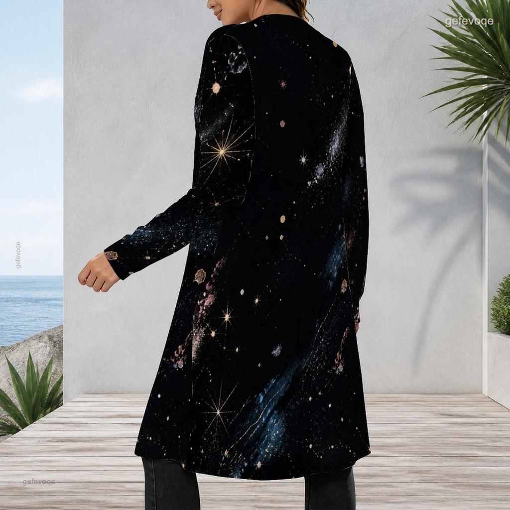 Plus Size Women Long Sleeve Open Front Loose Cardigan Lightweight Comfortable Casual Outerwear