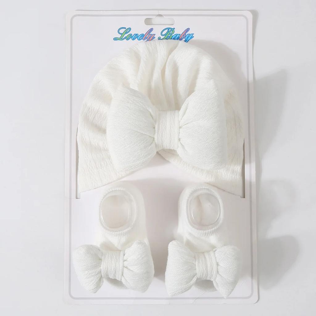 1 комплект милых носков-бини для малышей, мальчиков и девочек, простые однотонные носки-тюрбаны для новорожденных, реквизит для фотосъемки новорожденных
