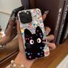 Акриловая задняя панель TPU бампер для iphone XS Max 16 Plus 15 17 Pro XR 13 12 Air 11 14 18 Pro Max Черный Кот и Сердца hone Чехол Ударопрочная Крышка