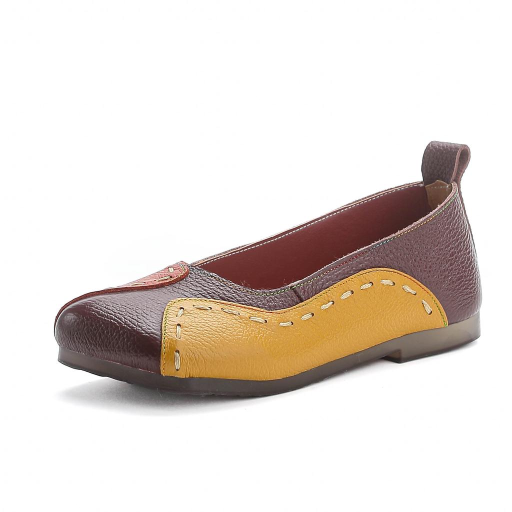 Soft Sole Genuine Leather Mother Shoes Single Shoes Comfortable Beef Tendon Soles Are Not Tired Women's Shoes for Women