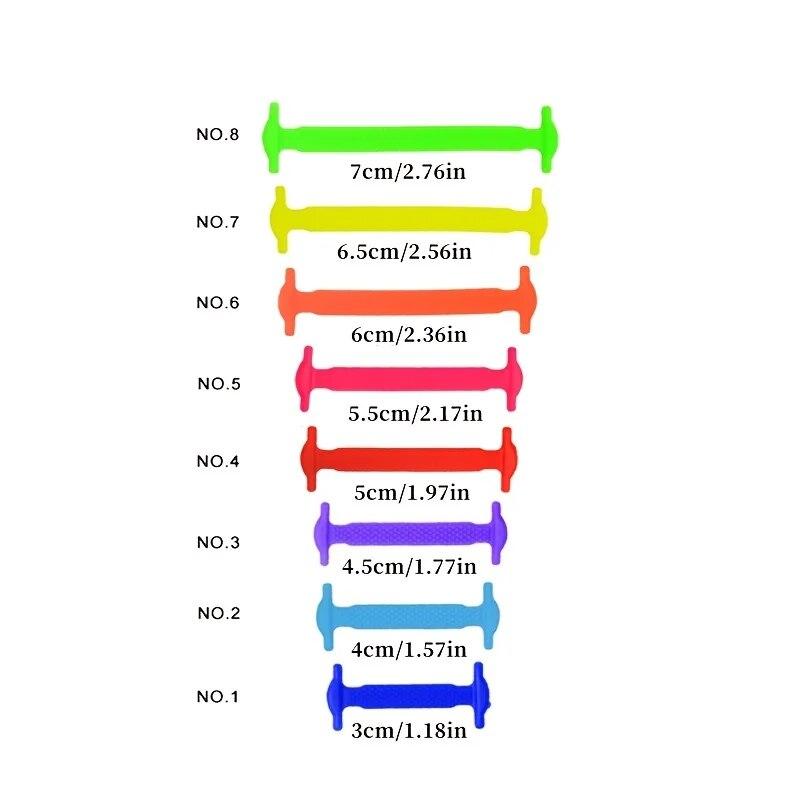 16 шт. силиконовых эластичных шнурков без завязок в форме буквы Т, набор ленивых шнурков для бега для взрослых, регулируемая удобная посадка, многоцветный