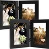 Openable Folding Photo Frame Double Frame Foldable Hinge Photo Frame for Home Display Pictures for Collage Photo Poster Artwork
