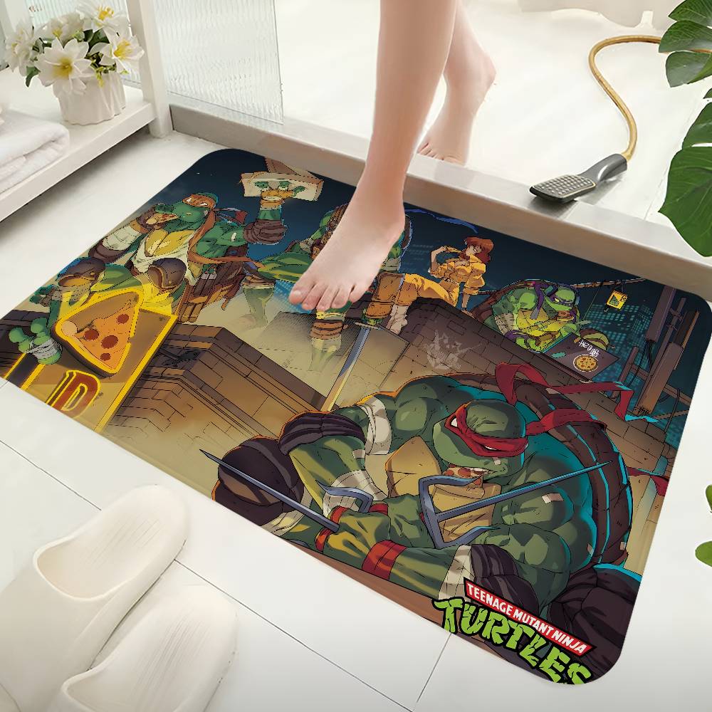 Anime N-Ninja Turtles Door Mat Washable Non-Slip Living Room Sofa Chairs Area Mat Kitchen Doormat Area Rug