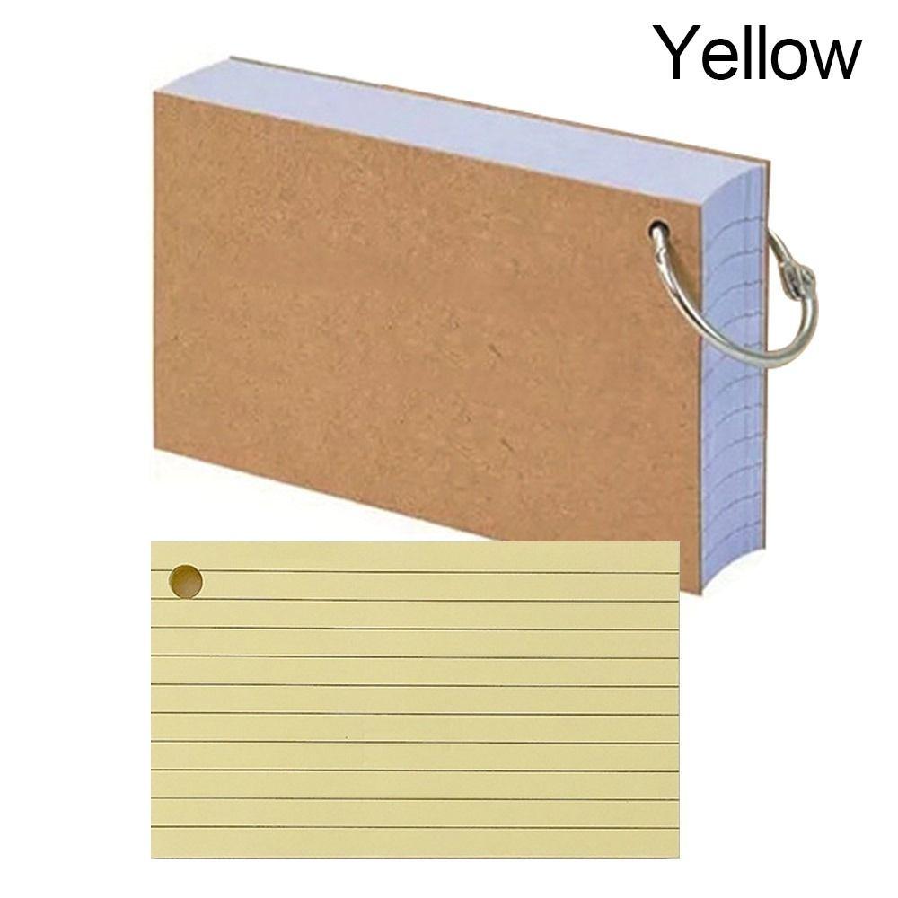 Horizontal Line Loose-Leaf Index Cards Double-sided Revision Cards Durable Binder Memo Book Office
