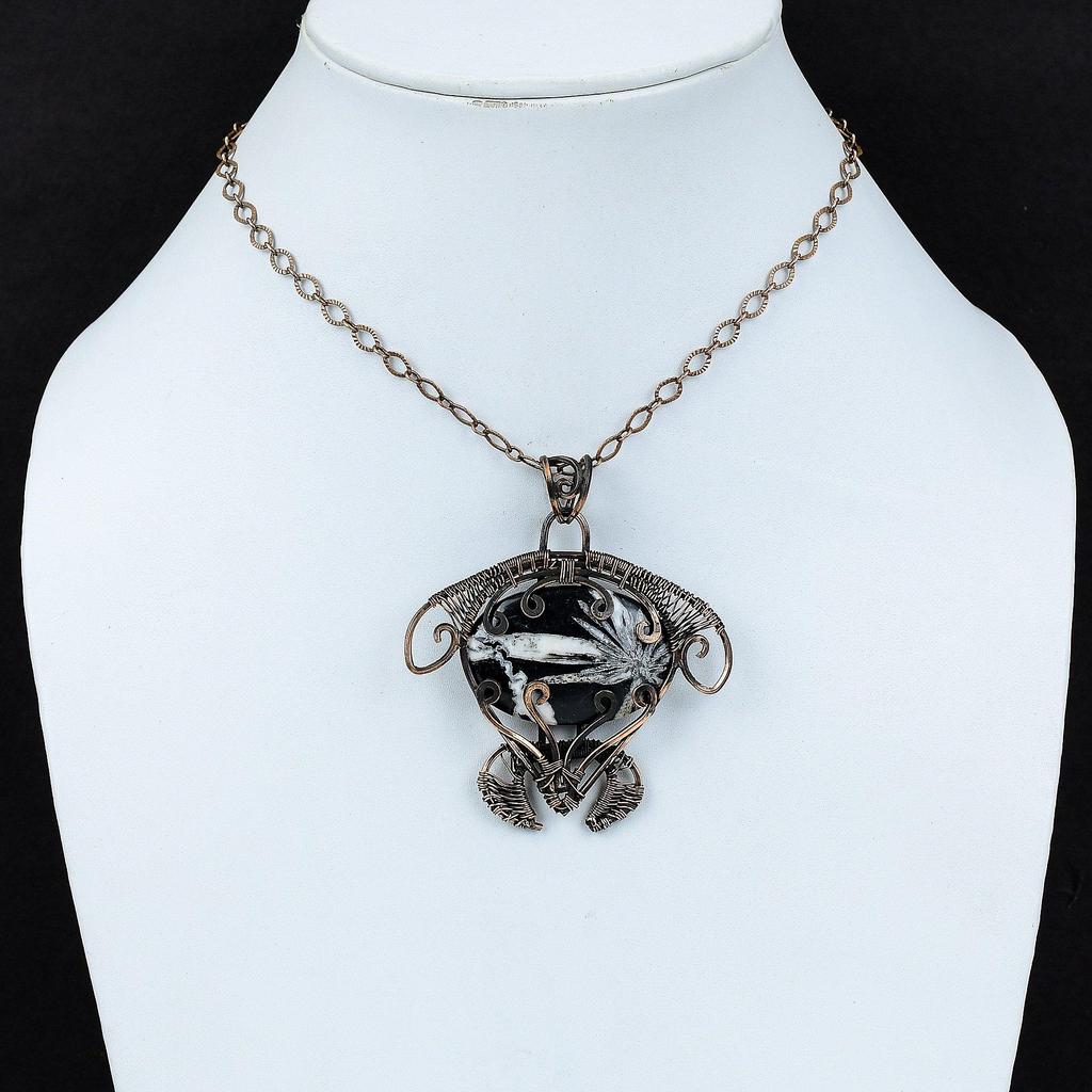 Подвеска в виде хризантемы, обернутая медной проволокой, подвеска с драгоценным камнем, ювелирное украшение в виде хризантемы, подвеска в виде черепахи, изготовленная вручную из медной проволоки, подарок для жены