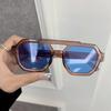 Designer Square Sunglasses Women Men Trendy Brand Ocean Color Sun Glasses Female Male Mirror Classic Big