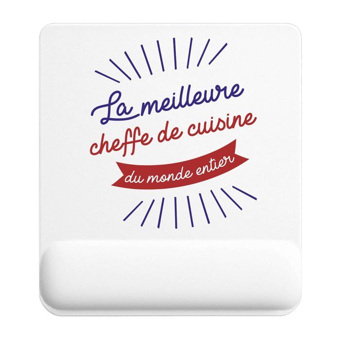 Tapis de souris - PLANETEE - Cheffe D'Équipe Meilleure Monde - 22 x 18 cm - Ép. 3 mm - Impression sublimation HD
