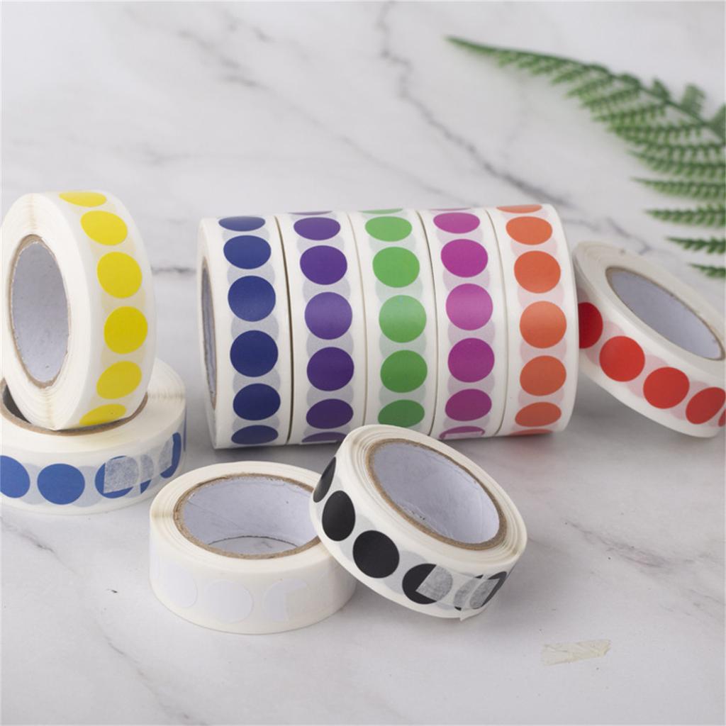1000Pcs Colored Round Dots 13mm Small Dot Sticker Self Adhesive Round Label For Teachers Students Office Workers