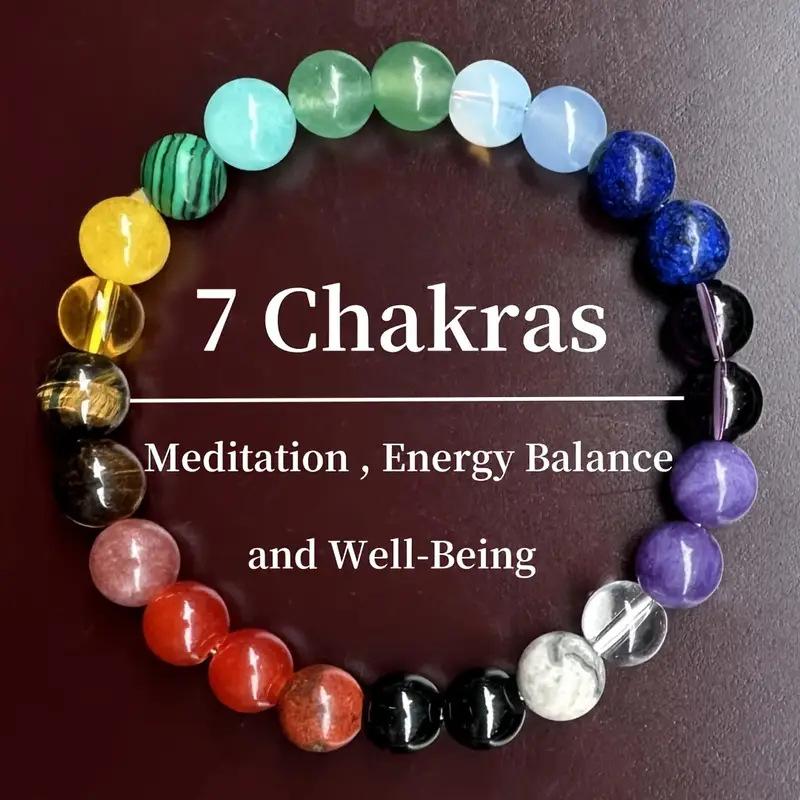 Браслет из натурального камня Аметист фиолетового цвета на эластичной нити