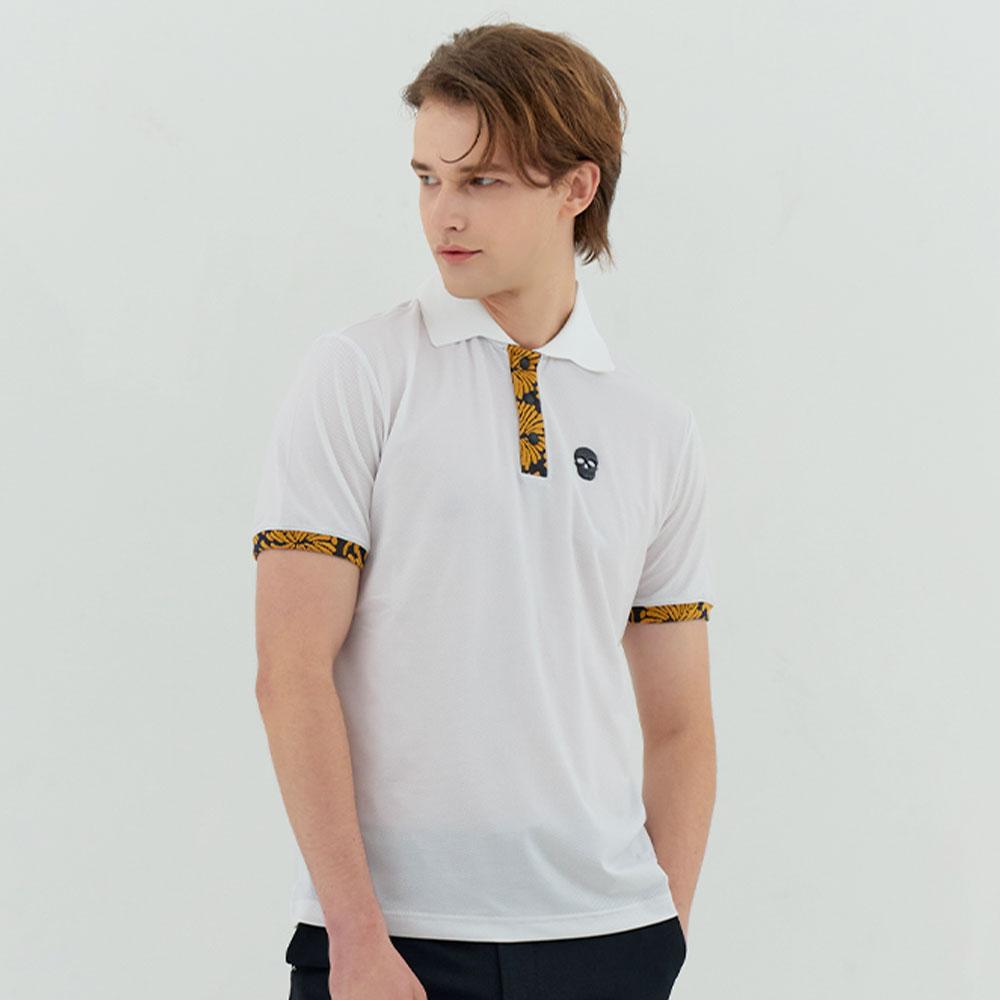 PERSIANCAT GOLF Flower Yokko Point Men'S Short Sleeve T-Shirt White