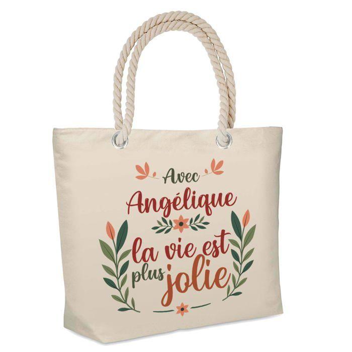 Sac cabas - PLANETEE - Angélique « La vie est plus jolie » - Isotherme - Jute naturel - Imprimé en France