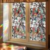 Green Plant Vine 3D Glass Film Application Sunshade Window Sticker Home Decoration Stickers Flower Shaped Window Film Home Decor
