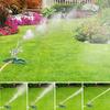 Garden Impact Sprinkler Heavy Duty Pulsating Sprinkler with Metal Base 360-Degree Rotating Automatic Water Sprinkler for Watering Lawn Large Area